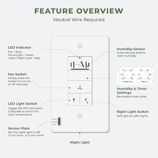 Akicon Humidity Sensor Switch - Image 6