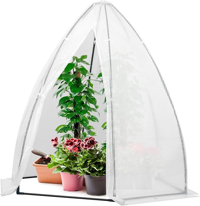VIVOSUN Portable Mini Greenhouse 72x63x63-Inch Tent-Style Greenhouse, PE Cover by VIVOSUN