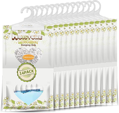 14 Pack Moisture Absorber Hanging Bags, 220g/Pack Fagrance Free Moisture Bag by ZSPENG