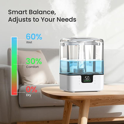 Smart Humidifiers for Bedroom Home, 6L Cool Mist Top Fill Humidifier Large Room - Image 6