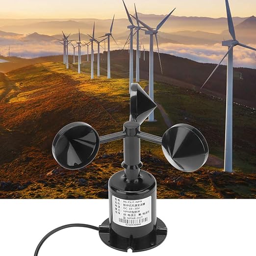 Yosoo Anemometer, 0-70M/S Wind Speed Meter Sensor, Pulse Type, Three Cups - Image 7