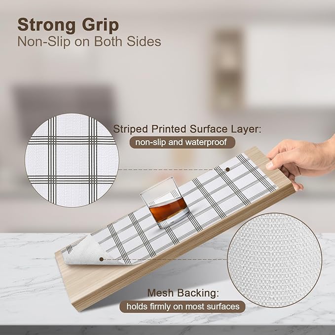 OcePor Non-Adhesive Drawer and Shelf Liner 17.5IN x 30FT，Non Slip Cabinet and - Image 2