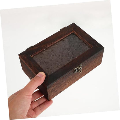 Wooden Display Case with Glass Lid - Image 3