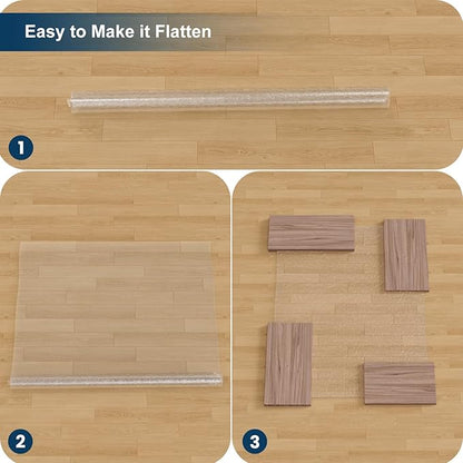 Clear Area Mat for Hard Floors, Pebble Patterned Waterproof Rug Protector for - Image 8