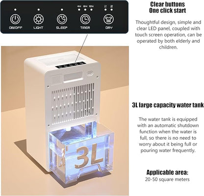 Generic YeeCopon Dehumidifier for Home, 85 OZ Water Tank, Quiet Dehumidifiers - Image 5