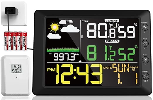 DOOMAY Indoor Outdoor Wireless Weather Station | Digital Thermometer Hygrometer by DOOMAY