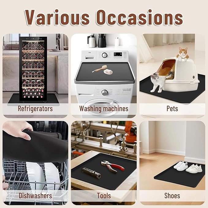 Dehumidifier Drip Mat, 23.6'' x 19.7'' x 0.78'' Humidifier Silicone Drip Mat - Image 7