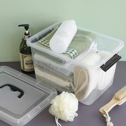 Farmoon 12 Quart Clear Storage Bin, Plastic Stackable Box/Cotainer - Image 6