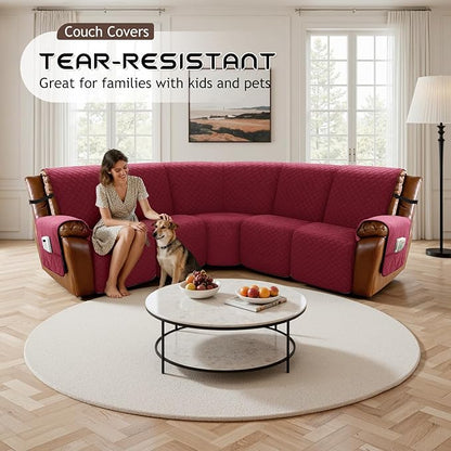 Arfntevss Waterproof Recliner Sectional Couch Covers - Image 7