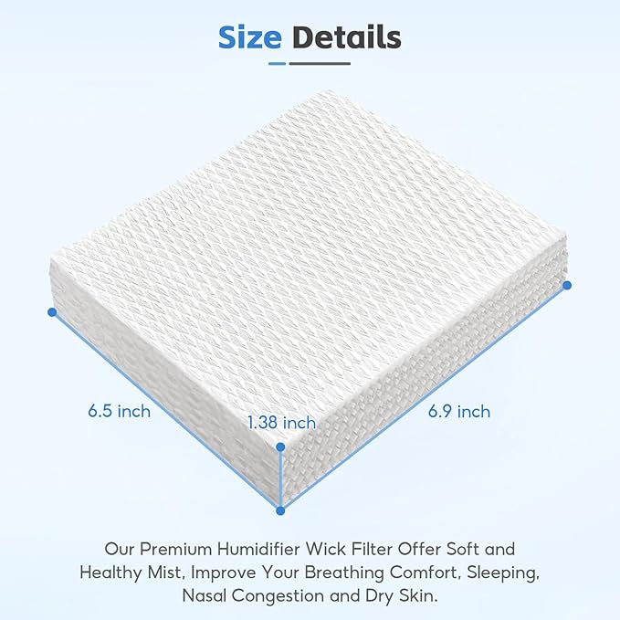 4-Pack HFT600 Humidifier Replacement Wicking Filter T - Image 9