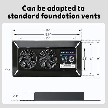220 CFM Crawlspace Vent Fan, - Image 5
