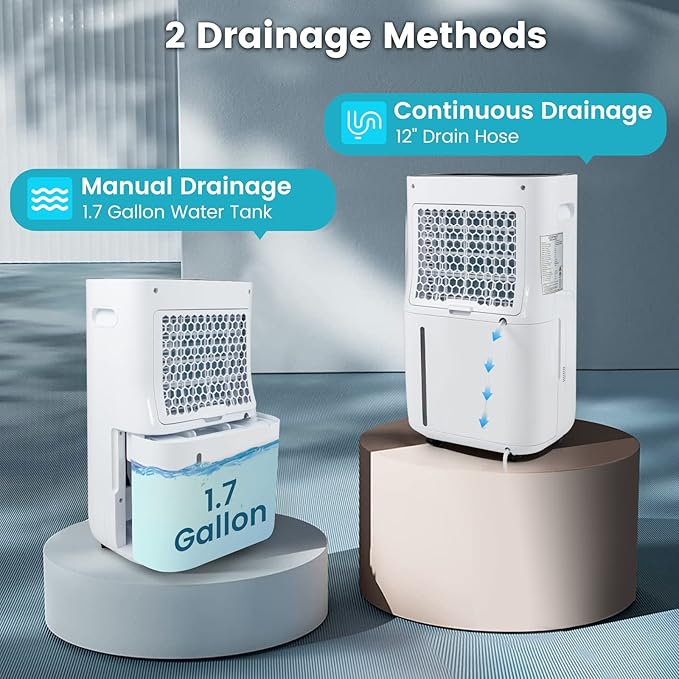 COSTWAY 73 Pint Dehumidifier for Basement, 4500 Sq. Ft Home Dehumidifier - Image 4
