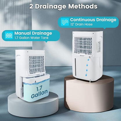 COSTWAY 73 Pint Dehumidifier for Basement, 4500 Sq. Ft Home Dehumidifier - Image 4