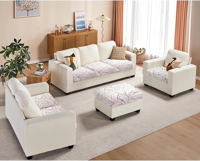 Fuloon Seat Cushion Covers, Stretch Couch Slipcovers Sofa Cushion Protective - Image 7