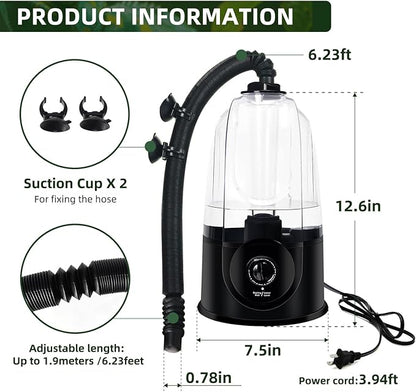 Coospider 3.8L Reptile Fogger Mister, Quiet Reptile Humidifier - Image 7