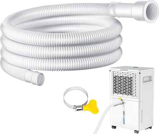 Dehumidifier Drain Hose with Cuttable Rubber Adapter & Connect Clamp, 3/4 Inch by Unknown