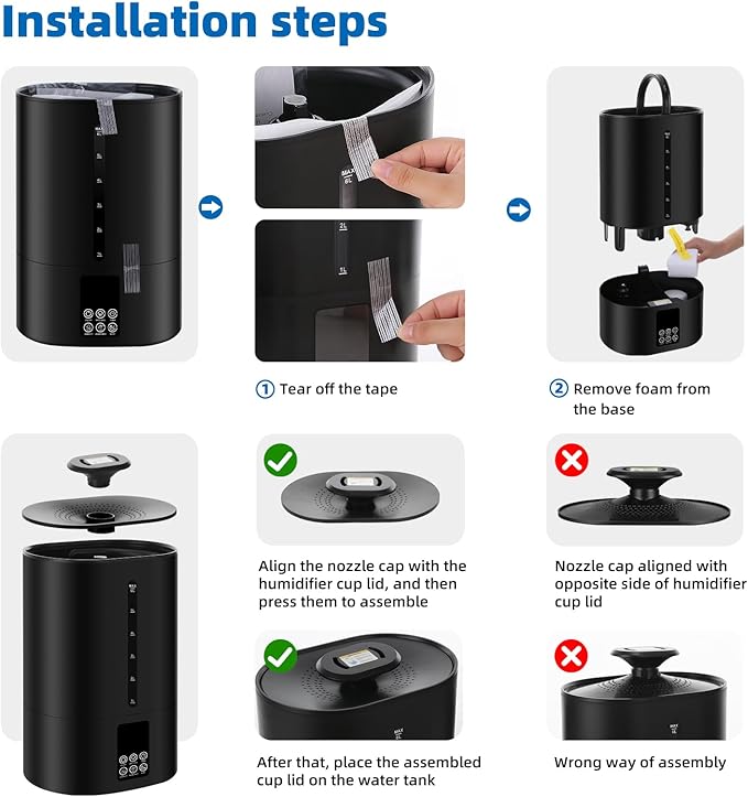 6L Humidifiers for Bedroom Large Room Home, Cool and Warm Humidifier for Plants - Image 2