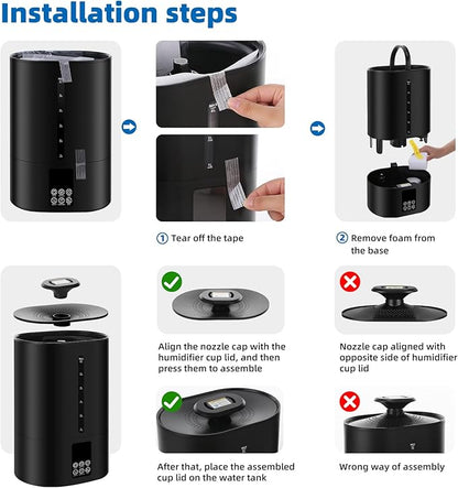 6L Humidifiers for Bedroom Large Room Home, Cool and Warm Humidifier for Plants - Image 2