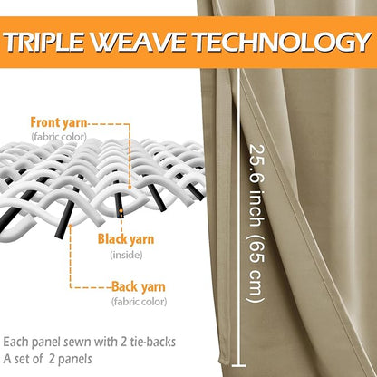 Hiasan RV Blackout Curtains for Bedroom, 52 x 30 Inches Long - Image 4