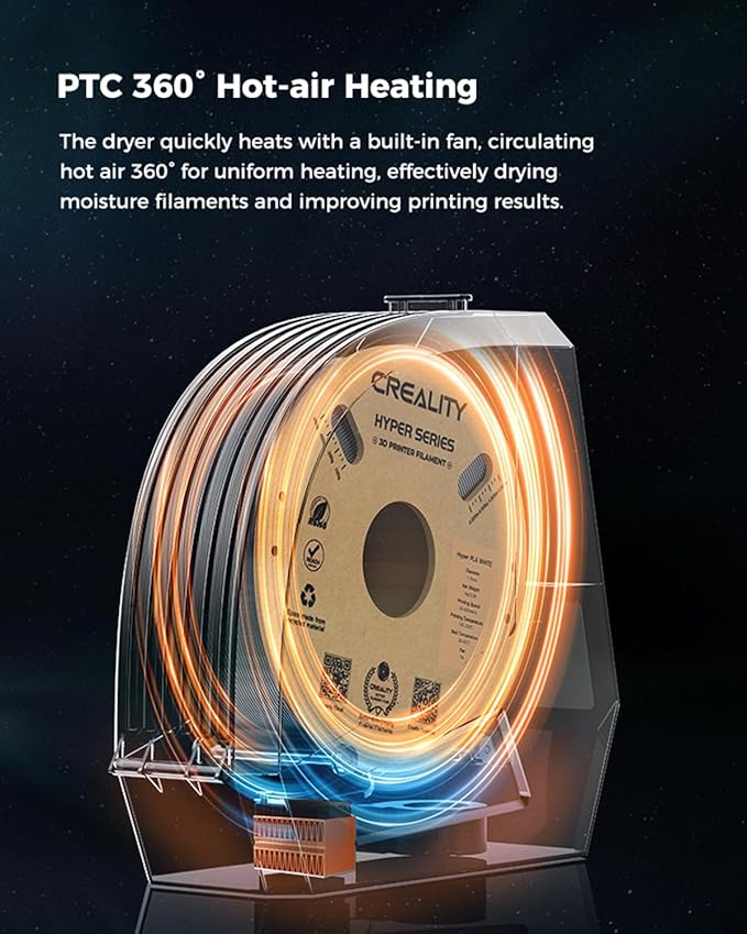 Creality Space Pi Filament Dryer, 360° Hot-Air Heating 3D Printer Filament - Image 2