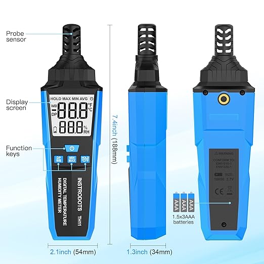 Temperature Humidity Meter, High Precision Digital Hygrometer - Image 7
