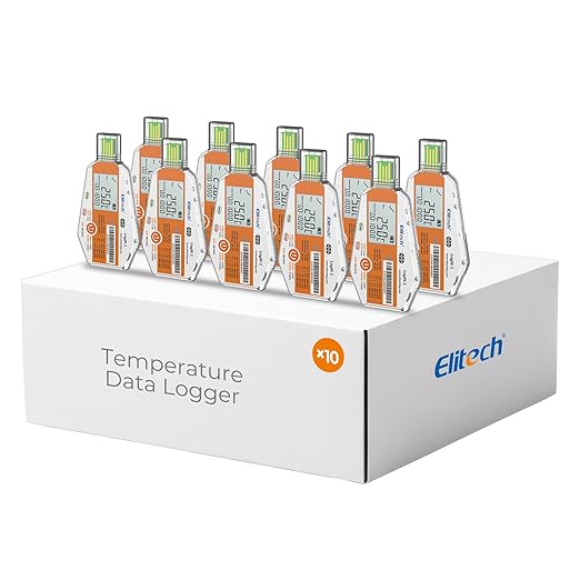 Elitech WHO PQS Certificated 10 Pack Temperature Data Logger 120Days by Elitech