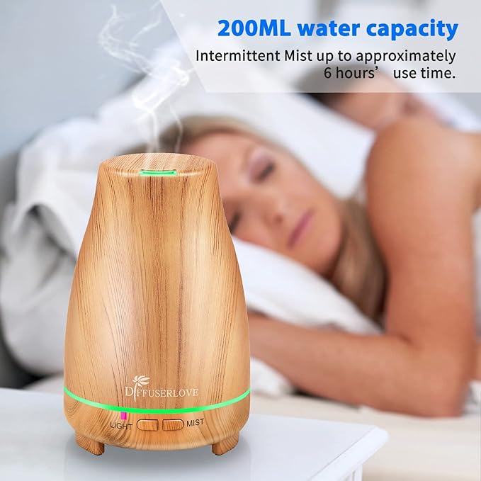 Diffuserlove Essential Oil Diffusers 200ML Diffuser Remote Control Aromatherapy - Image 5