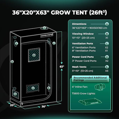 MARS HYDRO 3x1.6 Advanced Grow Tent, - Image 9