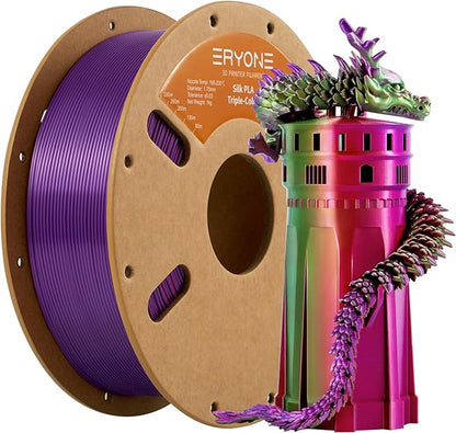 ERYONE Silk Tri Color PLA Filament 3D Printer 1.75mm +/- 0.03mm by ERYONE