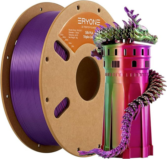 ERYONE Silk Tri Color PLA Filament 3D Printer 1.75mm +/- 0.03mm by ERYONE