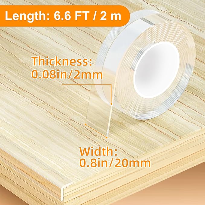 0.8 in x 6.6 FT, Sharp Edge & Table Bumper, Window Edge, Wall Protector - Image 2