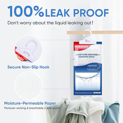 15 Pack Moisture Absorbers for Closet, 9.8OZ Hanging Closet Dehumidifier Bags - Image 5