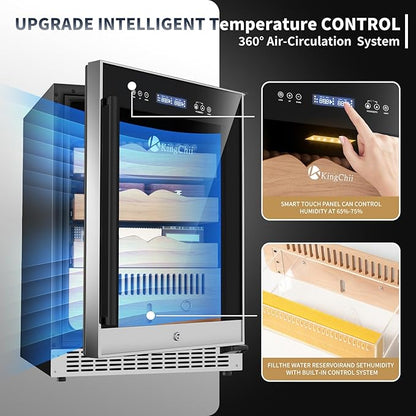 KingChii 145L Electric Cigar Humidor Temperature & Humidity Control, - Image 3