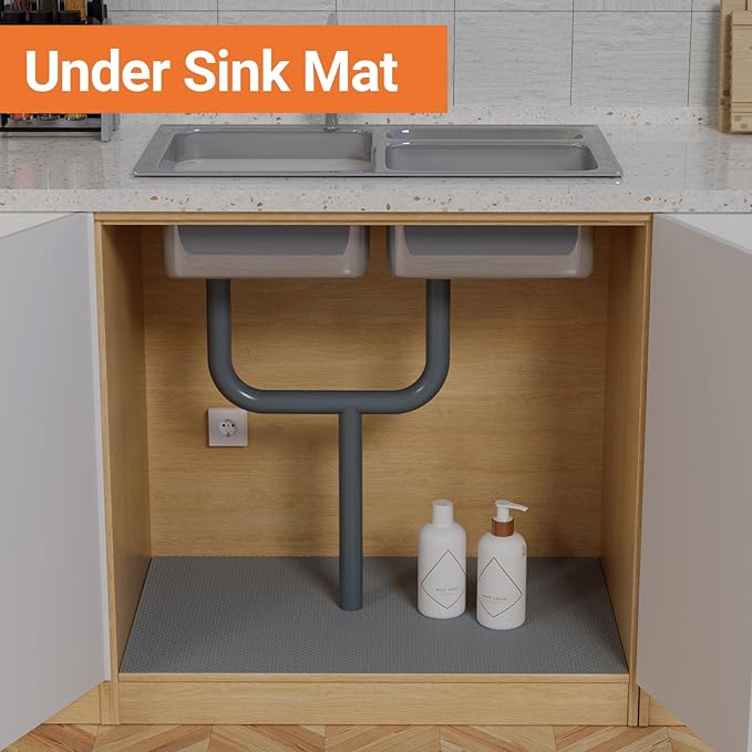 FLPMIX Kitchen Cabinet Shelf Liner: 19" Wide Waterproof Under Sink Mat - Image 3