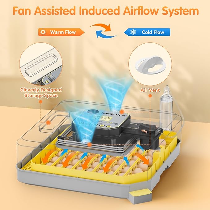 Incubator for Hatching Eggs-48 Egg Capacity, 2026 Newly Upraded Auto Egg Turner - Image 3