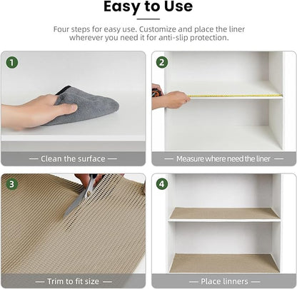 BAGAIL Drawer and Shelf Liner, 12 in X 30 Ft Non-Adhesive Shelf Liners - Image 6