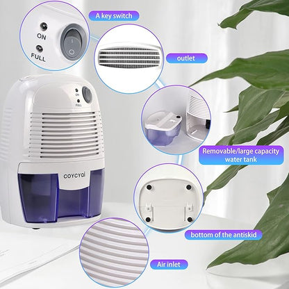 Small Dehumidifier, 12V3A adapter，1200 Cubic Feet Portable Mini Dehumidifier - Image 7