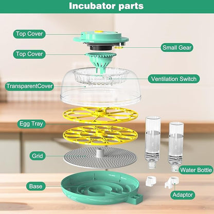 18 Egg Incubator with Automatic Egg Turning and Humidity Control, Chicken Egg - Image 2