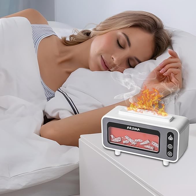 Humidifiers For Bedroom, Fireplace Fire Aromatherapy Diffuser | 200Ml USB Quiet - Image 2