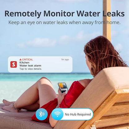 SwitchBot Smart Water Leak Detector, 100dB Adjustable Alerts & App Alerts - Image 4