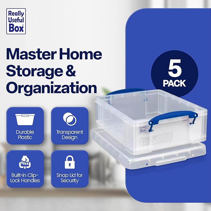 Really Useful Box Stackable 8.1 Liter Plastic Storage Container Bin - Image 3