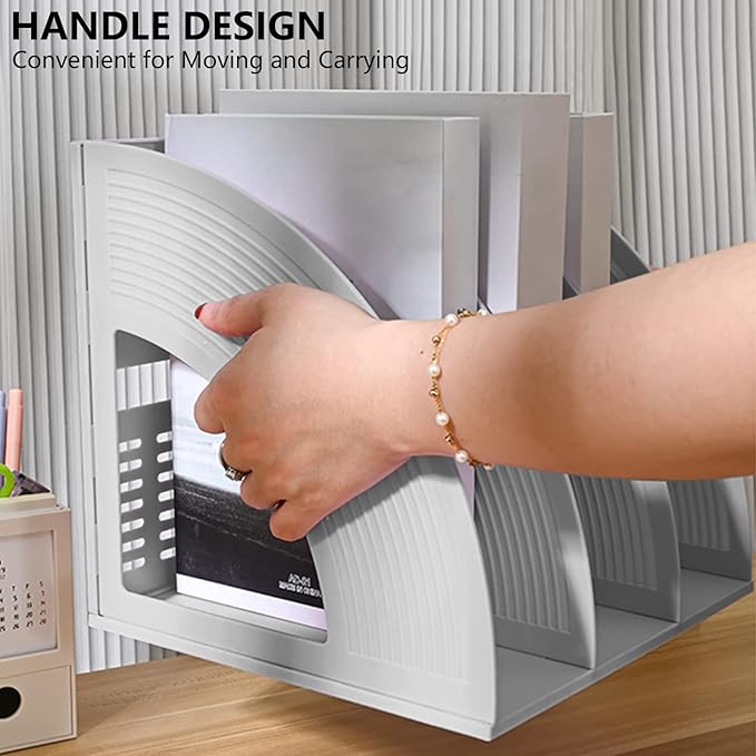 Marte Vanci Magazine File Holder Book Desktop Organizer Plastic Storage Sturdy - Image 5