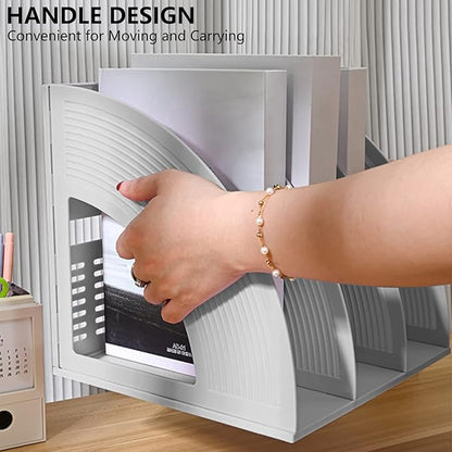 Marte Vanci 2 Pcs Magazine File Holder Book Desktop Organizer Plastic Storage - Image 3