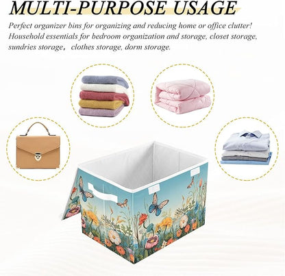 xigua Colorful Flower Pattern Storage Bins - Image 7