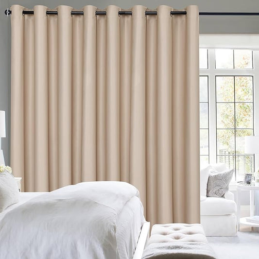 Hiasan Patio Sliding Door Blackout Curtains-12.5ft Wide x 8ft Tall, Grommet by Hiasan