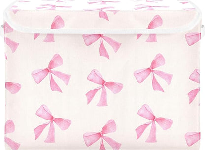 xigua Pink Bow Storage Bins by LLCxigua