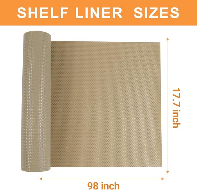 FLPMIX Shelf Liners for Kitchen Cabinets: 17.7" Wide Waterproof Non-Adhesive - Image 8