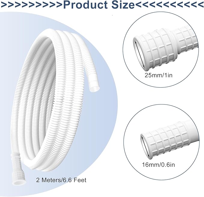 Universal Dehumidifier Drain Hose 6.6 Feet Air Conditioner Hose - Image 2