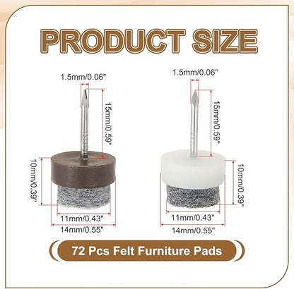 PATIKIL 14 mm Nail-on Felt Pads - Image 2