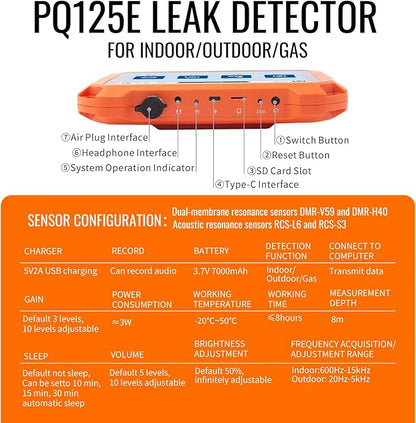 PQWT Underground Water Leak Detectors PQ125E All Scenario and Gas Wall Pipe - Image 5